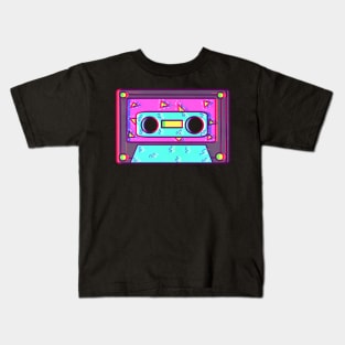 Vaporwave 80s Retro Cassette Tape Aesthetic Shirt Kids T-Shirt